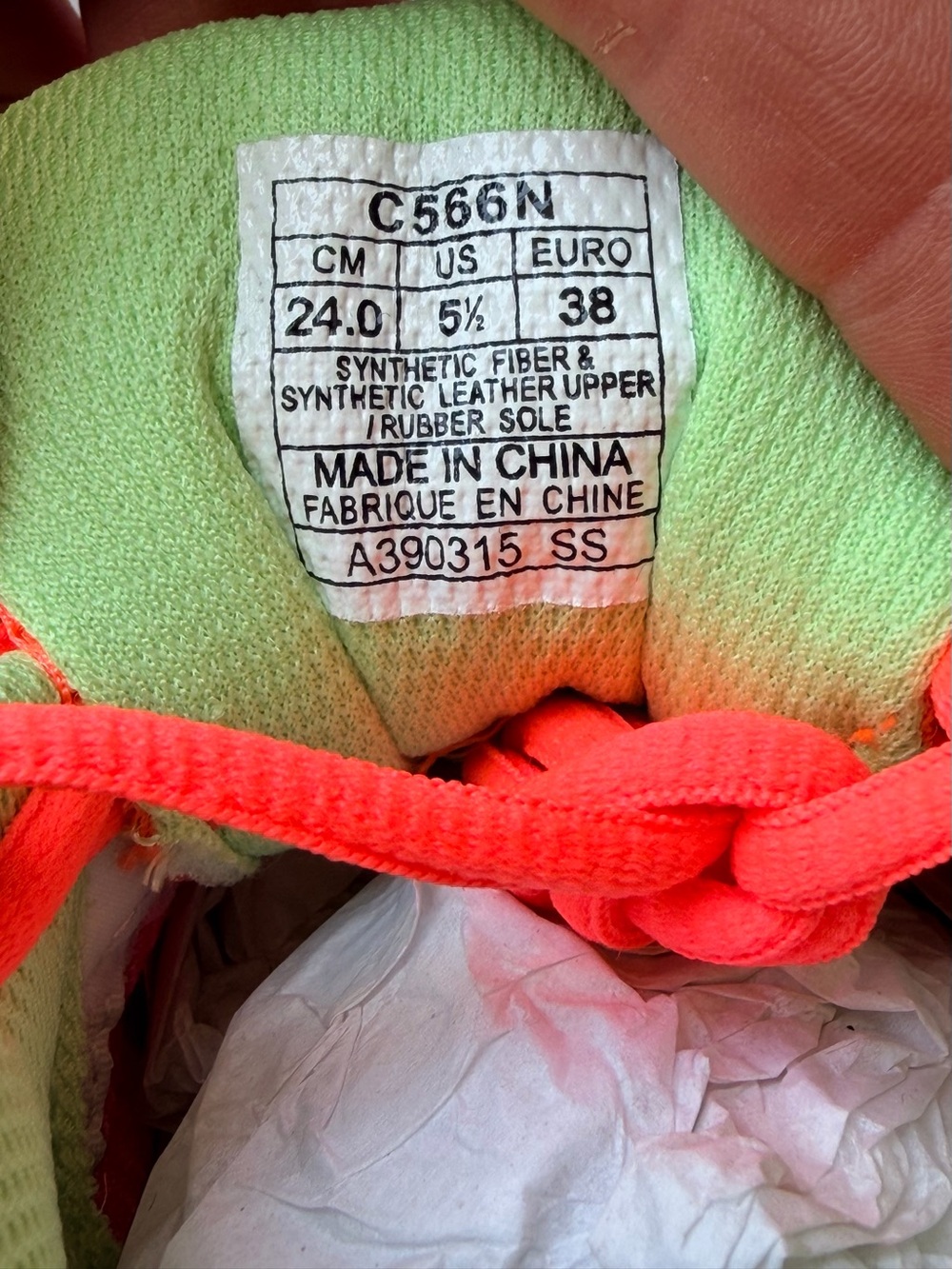 ASICS Kids Sneakers in Hot Pink, Pistachio and Coral - Picture 6 of 6